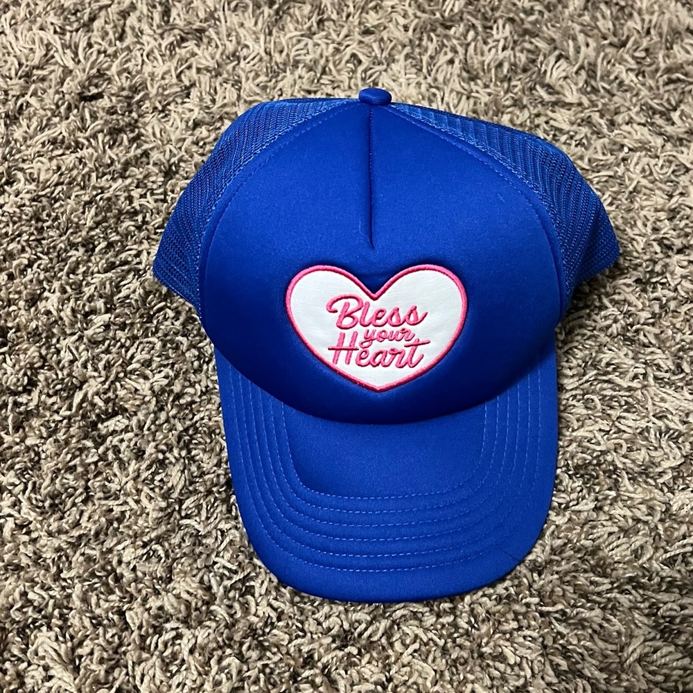 Western Blue Heart Embroidered Cap